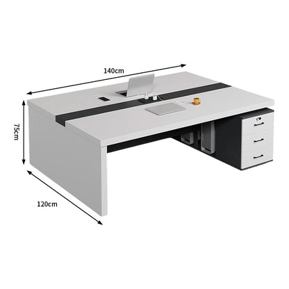 オフィスデスク　ワークデスク　パソコンデスク　デスク　会社用　エコ素材  パネル　配線孔　キャビネット　シンプル　BGZ-C105