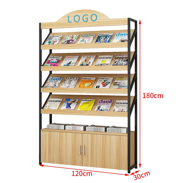 マガジンラック　ディスプレイラック　書類整理棚　雑誌入れ　木目調　高耐荷重　アジャスター付き　緩衝蝶番付き　扉付き収納　シンプルモダン　ホワイト　ナチュラル