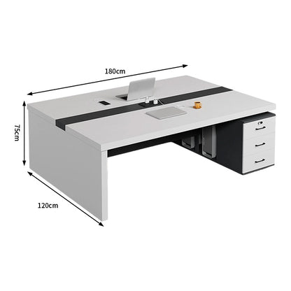 オフィスデスク　ワークデスク　パソコンデスク　デスク　会社用　エコ素材  パネル　配線孔　キャビネット　シンプル　BGZ-C105