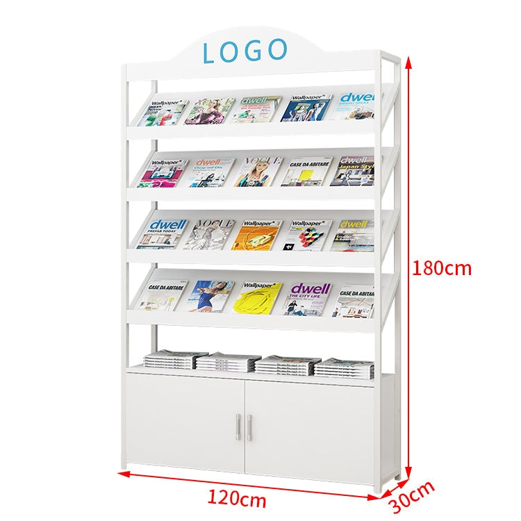 マガジンラック　ディスプレイラック　書類整理棚　雑誌入れ　木目調　高耐荷重　アジャスター付き　緩衝蝶番付き　扉付き収納　シンプルモダン　ホワイト　ナチュラル