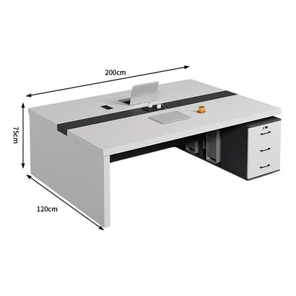 オフィスデスク　ワークデスク　パソコンデスク　デスク　会社用　エコ素材  パネル　配線孔　キャビネット　シンプル　BGZ-C105