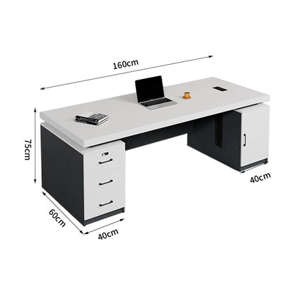 オフィスデスク　ワークデスク　パソコンデスク　デスク　会社用　エコ素材  パネル　配線孔　キャビネット　シンプル　BGZ-C105