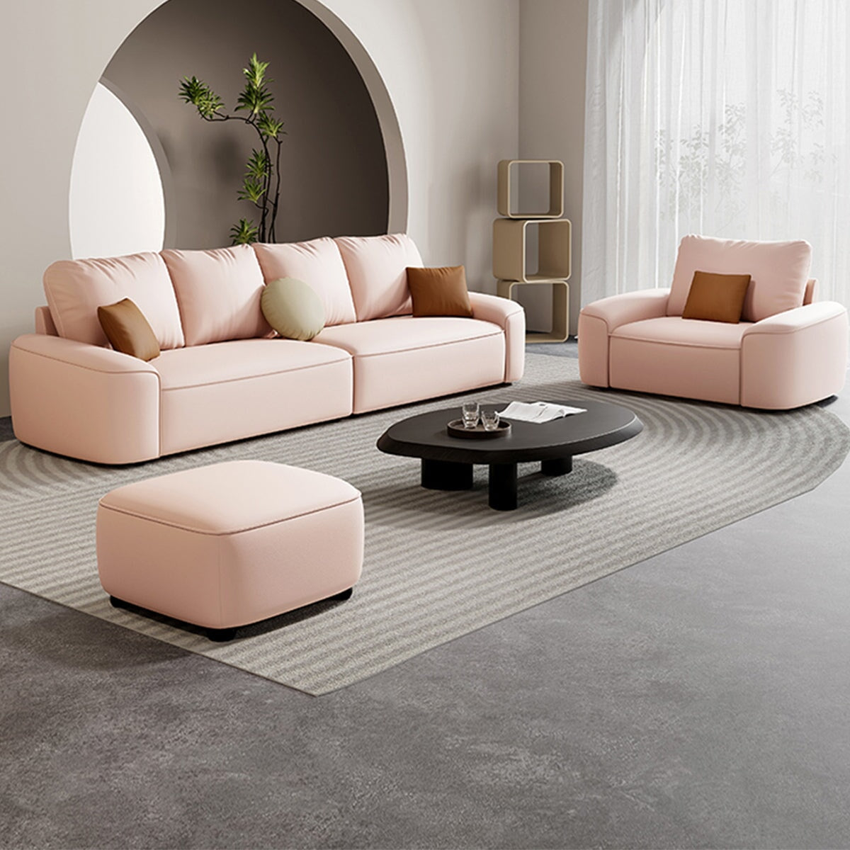 リビングソファ　PUレザー　ラテックス　ウレタン　厚手なひじかけ　耐荷重　耐久性　天然木フレーム　カスタマイズ可能　SNSF-C036 chickagu