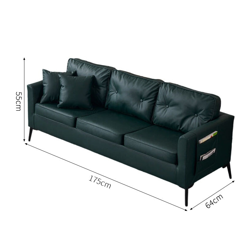 ソファー　リビングソファー　ソファ　応接ソファ　ハイタイプ　レザー　くるみボタン付き　脚付き　収納袋付き　高級感　CHICKAGU