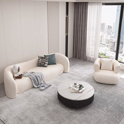 インドアソファ　ソファ　室内　リビング　リビングソファ　ふくよか　１人掛け　３人掛け　広い座面　シェルパ生地　モコモコ　ウレタン充填　柔らか　心地良い　シック　カスタマイズ可能　SNSF-C116 chickagu