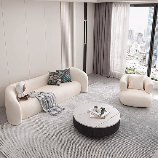 インドアソファ　ソファ　室内　リビング　リビングソファ　ふくよか　１人掛け　３人掛け　広い座面　シェルパ生地　モコモコ　ウレタン充填　柔らか　心地良い　シック　カスタマイズ可能　SNSF-C116 chickagu