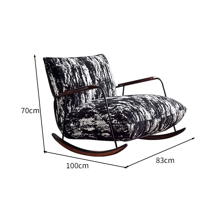 人間工学　ロッキング　天然木　アイアン　コットンリネン　エコファー　通気性　高反発ウレタン　柔らか　チェア　ソファチェア　ソファ　ミニマル　シック　快適　SNSF-C125