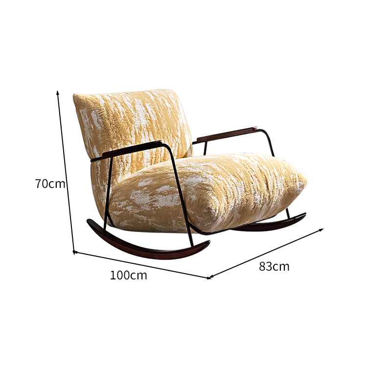 人間工学　ロッキング　天然木　アイアン　コットンリネン　エコファー　通気性　高反発ウレタン　柔らか　チェア　ソファチェア　ソファ　ミニマル　シック　快適　SNSF-C125