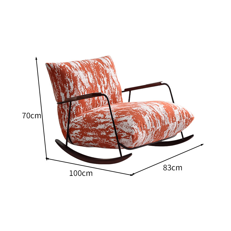 人間工学　ロッキング　天然木　アイアン　コットンリネン　エコファー　通気性　高反発ウレタン　柔らか　チェア　ソファチェア　ソファ　ミニマル　シック　快適　SNSF-C125
