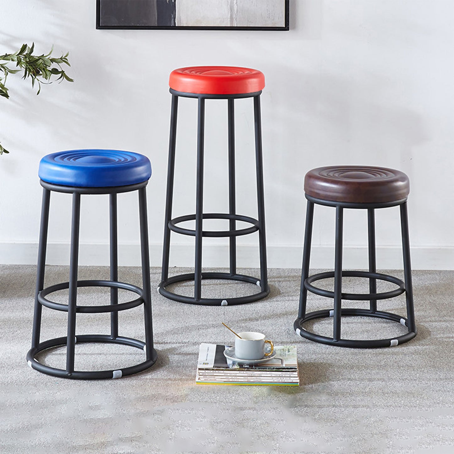 バーチェア　チェア　カウンターチェア　リビング　ダイニングチェア　シンプル  おしゃれ　スタッキング収納　レザー張り　 炭素鋼　脚キャップ　高密度ウレタンフォーム　シンプル   SNY-423