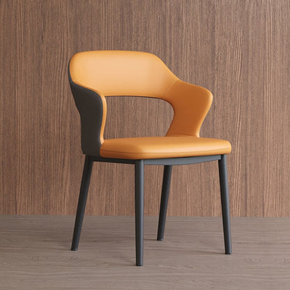 チェア　インドアチェア　ダイニングチェア　食事用　一人掛け　スチール脚　丈夫　安定性　ウレタン　弾力性　革　柔らか　快適　上質　グレー　カスタマイズ可能　CHICKAGU