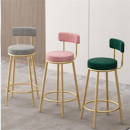 バーチェア　チェア　一人掛け　アイアンフレーム　焼付塗装　足踏み　肉厚　柔らか　快適　簡素　ヨーロッパ風　千鳥格子　ホワイト　ブラック　カスタマイズ可能　SNY-C010