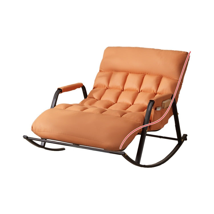 ロッキングチェア　シングルソファー　揺り椅子　イス　いす　チェア　リクライニング　サイド収納　取り外し　快適　リラックス　使い勝手　オレンジ　SNY-C045　chickagu