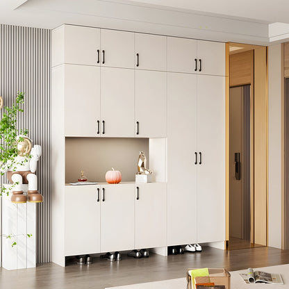 ューズボックス　下駄箱　壁面収納　靴収納　多目的　玄関　エコ板材　大容量　多段式　オープン収納　扉付き　蝶番　実用　使い勝手　便利　XG-C021  chickagu