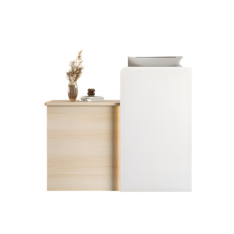 受付カウンター　店舗用受付カウンター　オフィス受付　カウンター　レジカウンター　無垢材　高級感　ナチュラル　MBS-JDT-3002