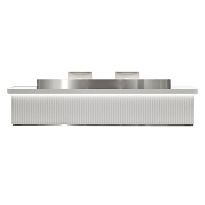 受付カウンター　受付台　レジカウンター　カウンターテーブル　カウンター　ステンレス鋼　LEDライト付き　モダン　シンプル　ホワイト　カスタマイズ可能　JDT-C051