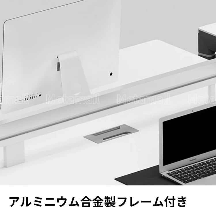 オフィスデスク　ワークデスク　パソコンデスク　事務机　サイドキャビネット付き　防錆加工　散熱孔付き　通気孔　シンプル　ホワイト　グレー　カスタマイズ可能　BGZ-M081