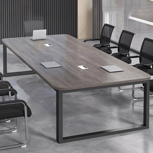会議テーブル 会議用 ミーティング テーブル 会議室 エコ板材 厚い天板 ゆとり 配線ボックス 炭素鋼フレーム ロック アジャスター 簡素 落ち着き シンプル chickagu