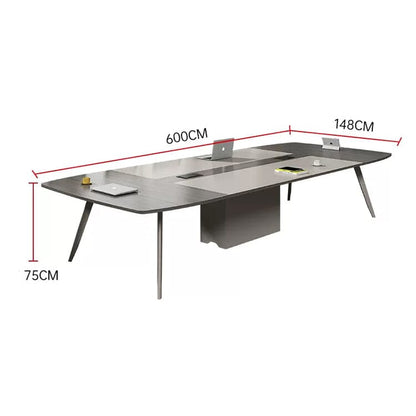 会議机　ミーティングテーブル　長方形テーブル 　オフィスデスク　長机　炭素鋼脚　丸み　シンプル　木目調　ホワイト   カスタマイズ可能　HYZ-C004   CHICKAGU