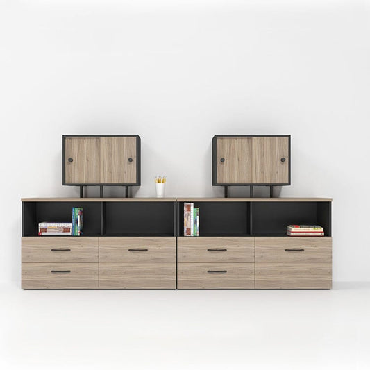 キャビネット 本棚 チェスト 収納ラック 収納棚 オープン収納 引き出し付き シンプル 木目調 カスタマイズ可能 CHICKAGU