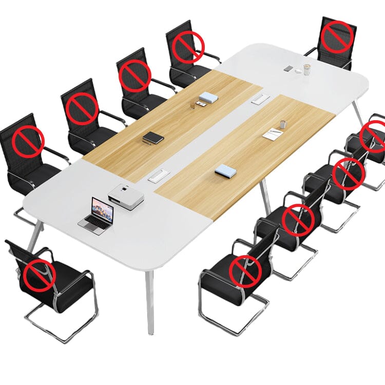 会議テーブル　ミーティングテーブル　商談テーブル　長方形テーブル　鋼製脚　配線ボークス　シンプル　ウォールナット　カスタマイズ可能　HYZ-C026